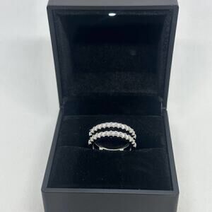 GRA Moissanite Diamond Ring Enhancer Wedding Band Brilliant Eternity Size 8